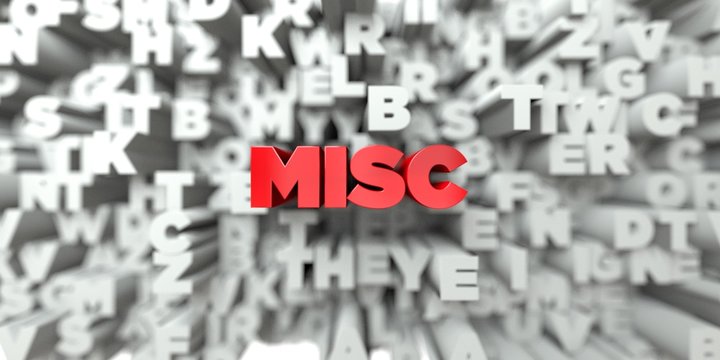 MISC -  Red text on typography background - 3D rendered royalty free stock image. This image can be used for an online website banner ad or a print postcard.