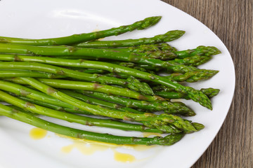 Boiled asparagus