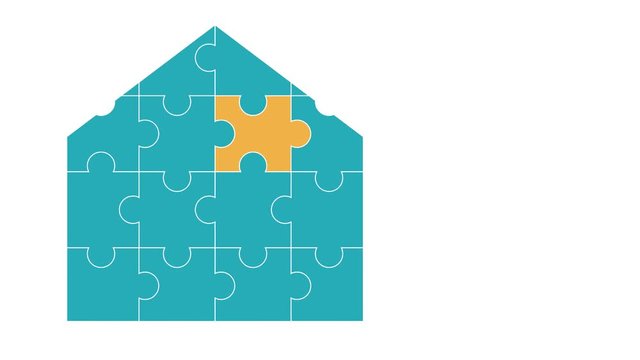maison et puzzle concept