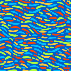 Ink abstract seamless pattern. Background with colorful artistic strips