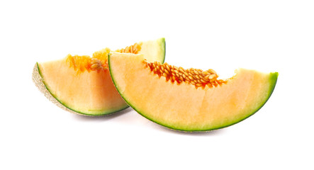 Melon orange on a white background.