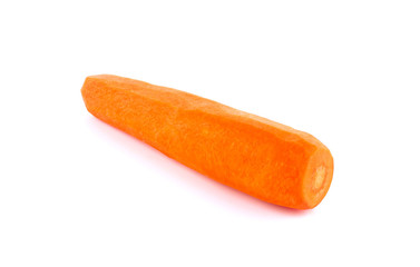 Orange carrot on a white background.