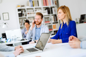 Obraz premium Business people working in office