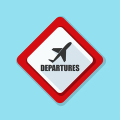 Airport Departures Sign