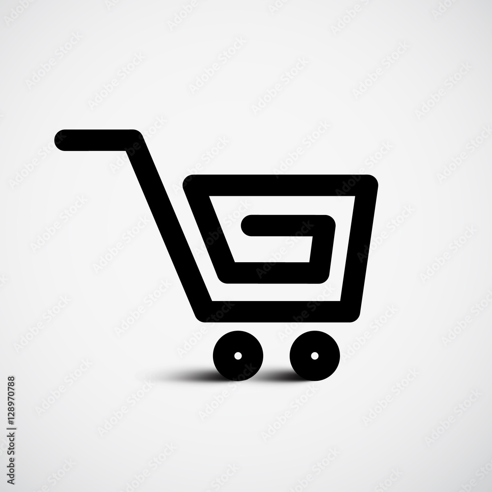 Poster Shopping Cart Vector Icon