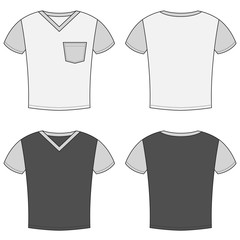 t-shirt design templates. Front and back sides