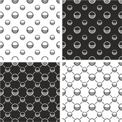 Golf Ball Big & Small Seamless Pattern Set