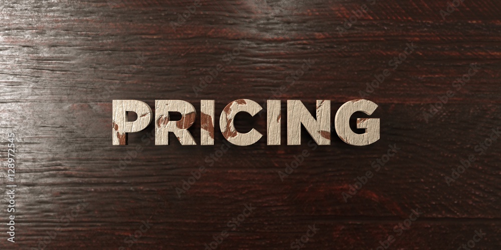Fototapete pricing - grungy wooden headline on maple - 3d rendered royalty free stock image. this image can be 