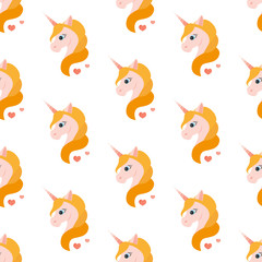 Unicorn. Seamless vector illustration.
