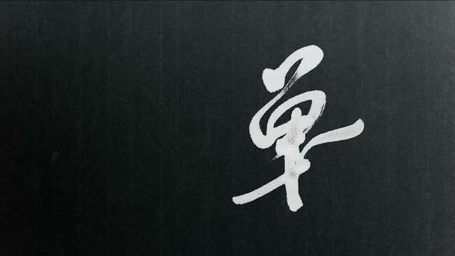 Handwriting of Chinese characters "WAR"