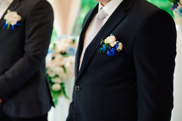 wedding details - elegant groom dressed wedding tuxedo costume i