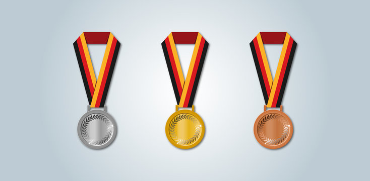 Medallas de plata, oro y bronce Alemania