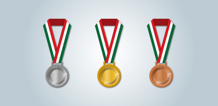Medallas de plata, oro y bronce de Italia