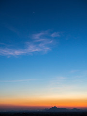 sunset in the mountain