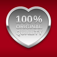 Original quality silver badge, vector