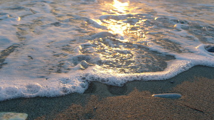 Foot print in the sand