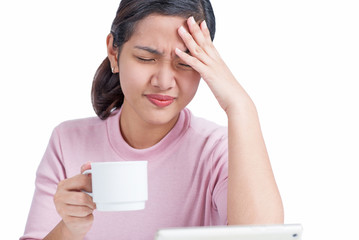 Woman with headache