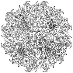 coloring book antistress style picture