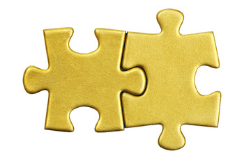 Obraz premium puzzle pieces on white background