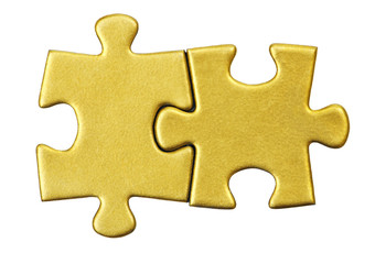 Obraz premium puzzle pieces on white background