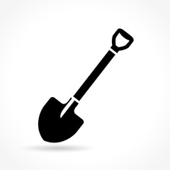 shovel icon on white background