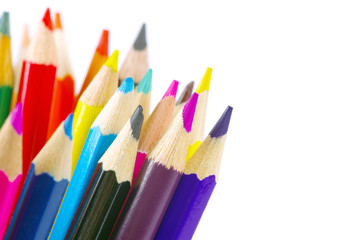 stack of colored pencils