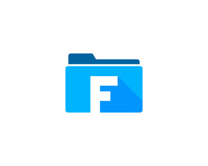 Initial Letter F Folder Logo Design Template