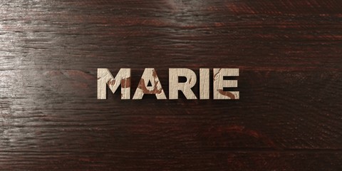 Marie - grungy wooden headline on Maple  - 3D rendered royalty free stock image. This image can be used for an online website banner ad or a print postcard.