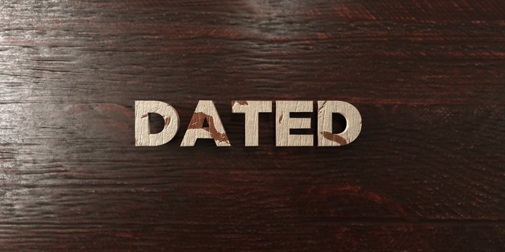 Dated - grungy wooden headline on Maple  - 3D rendered royalty free stock image. This image can be used for an online website banner ad or a print postcard.