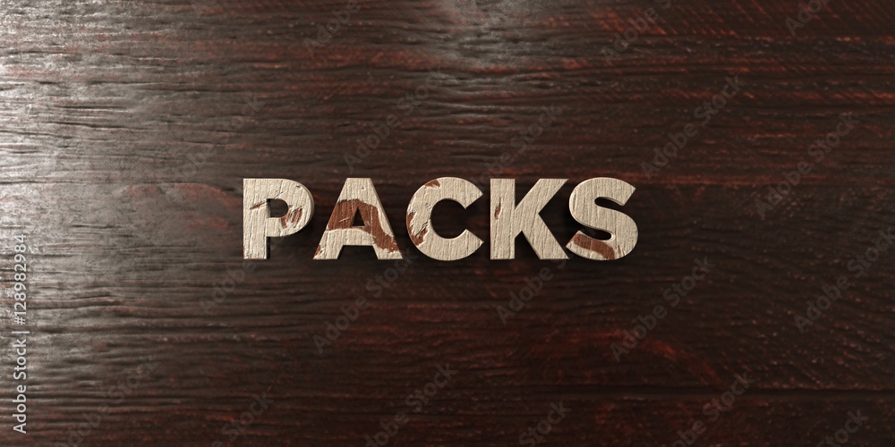Fototapete packs - grungy wooden headline on maple - 3d rendered royalty free stock image. this image can be us