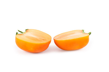 Ripe fresh persimmon isolated 