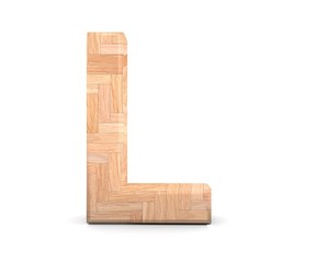 3D decorative wooden Alphabet, capital letter L
