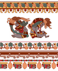 Vector illustration decorate Aztec pattern.