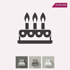 Cake - vector icon.
