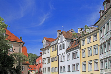 Fototapeta na wymiar Häuser in Lindau am Bodensee