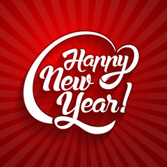 Obraz premium New Year greeting card text. 
