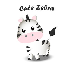 Fototapeta na wymiar illustration of a Cute zebra