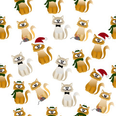 pattern with cute cats