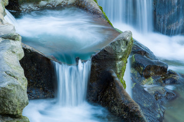 Close up of a waterfall cascade, Switzerland