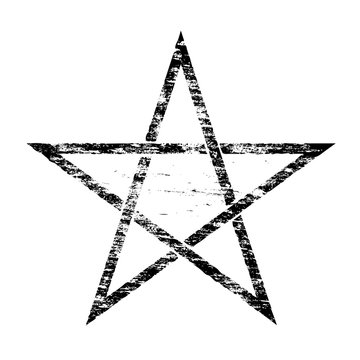 Grungy Pentangle Symbol