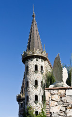 Fototapeta na wymiar The castle of Ravadinovo -Beautiful old fairy-tale castle near Sozopol, Bulgaria.