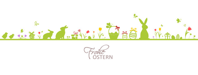 Frohe Ostern Silhouette