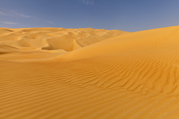 Fototapeta na wymiar Sand desert during the day