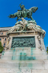 Fototapeta na wymiar Statue of Prince Eugene of Savoy (1900). Budapest, Hungary.