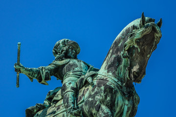 Statue of Prince Eugene of Savoy (1900). Budapest, Hungary.