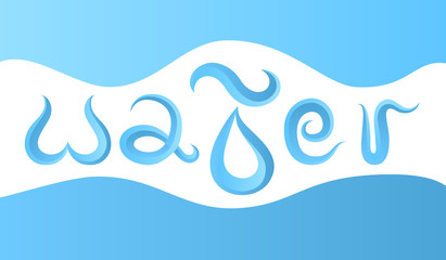 water word gradient logo