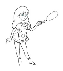 Vector character of Woman in uniform