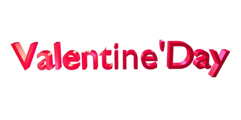Valentine's Day  3D rendered