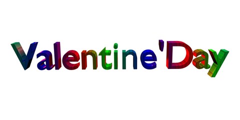 Valentine's Day  3D rendered