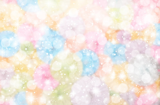 Colorful glowing fantasy with bokeh star.